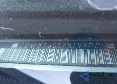 2007 Chevrolet Tahoe Ltz z USA, uszkodzony, nr VIN 1GNFK13037R194073